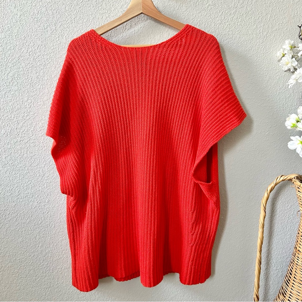 Cabi Ruby Pullover Knit Top Size Large Red Orange… - image 4